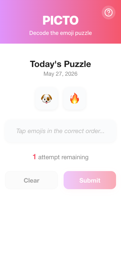 Picto daily emoji puzzle