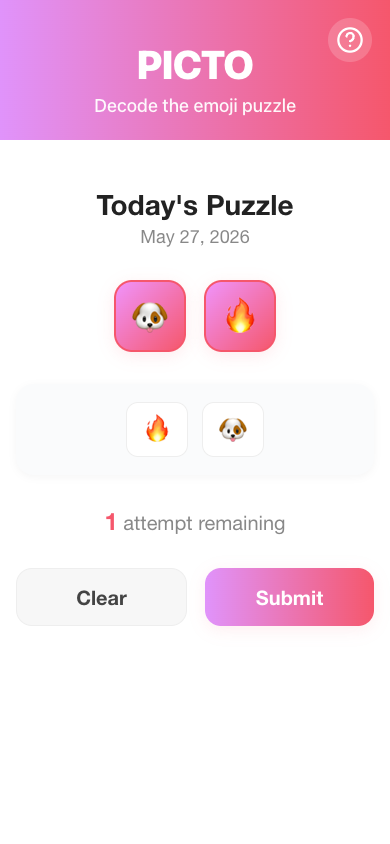 Picto selected emoji sequence