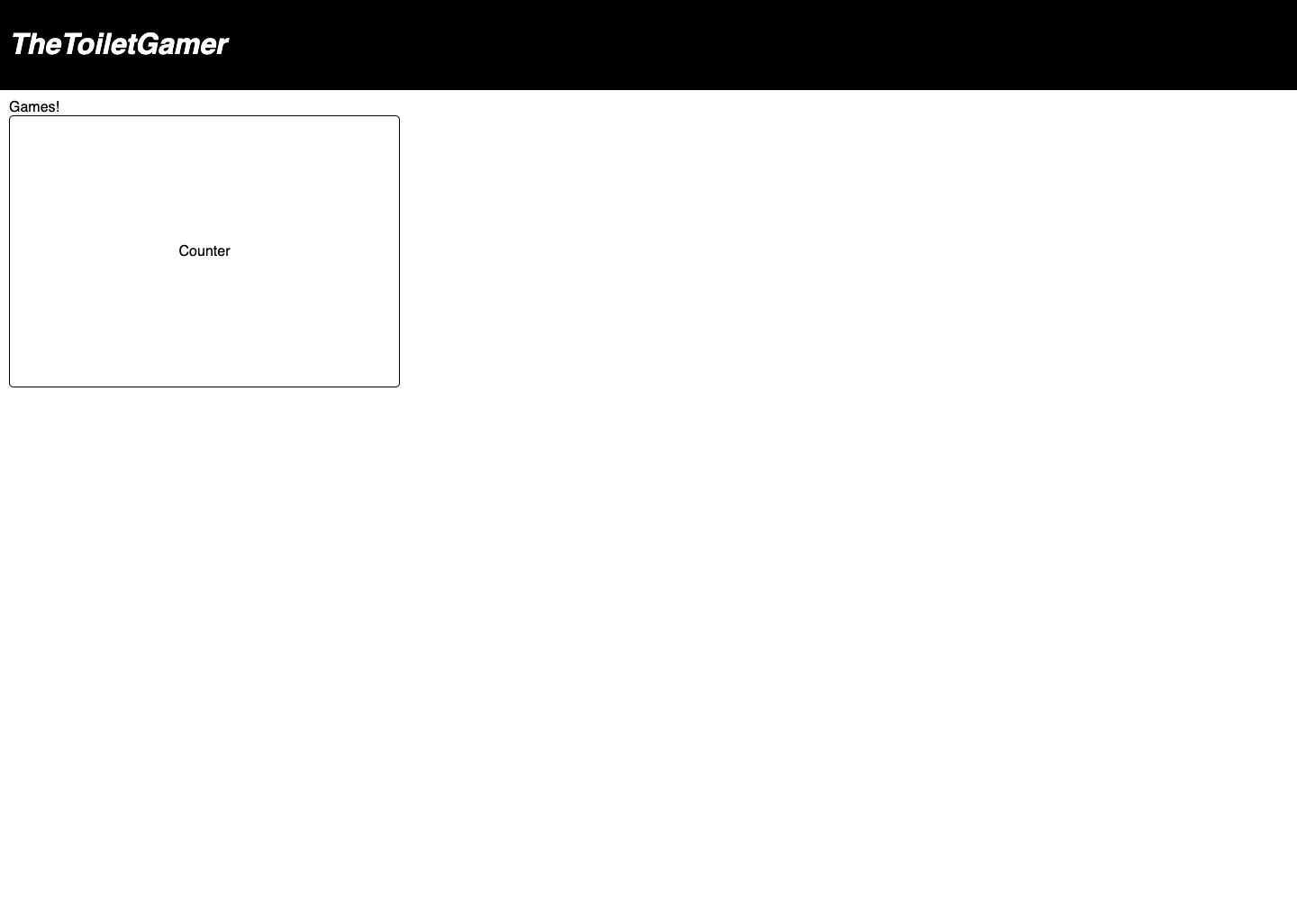 TheToiletGamer games index on desktop