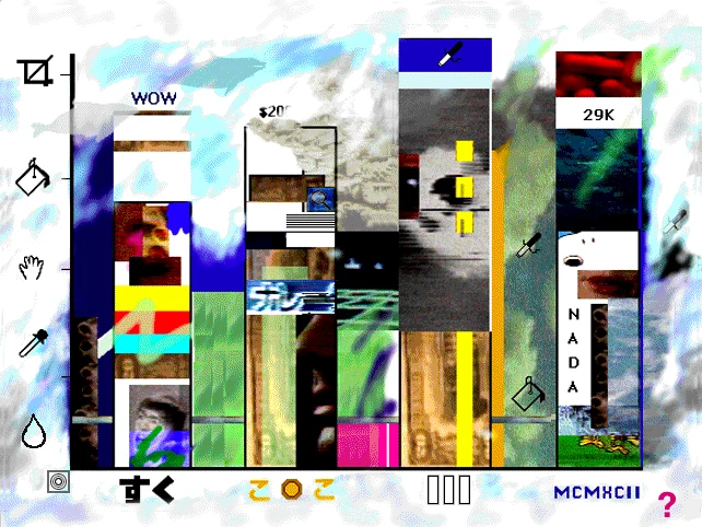 Colorful collage artwork from Worlds Greatest Bar Chart.